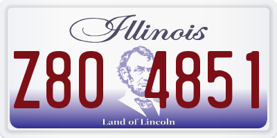 IL license plate Z804851