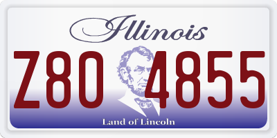 IL license plate Z804855