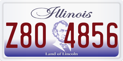IL license plate Z804856