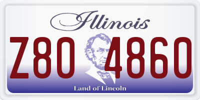 IL license plate Z804860