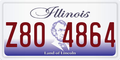 IL license plate Z804864