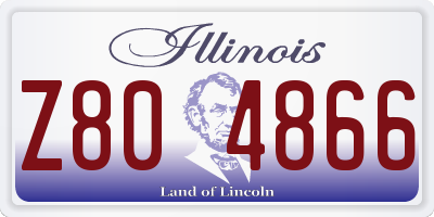 IL license plate Z804866