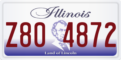 IL license plate Z804872