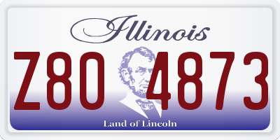 IL license plate Z804873