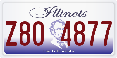 IL license plate Z804877
