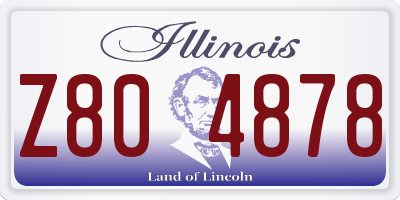 IL license plate Z804878