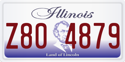 IL license plate Z804879