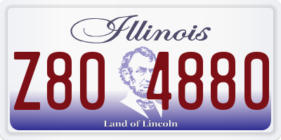 IL license plate Z804880