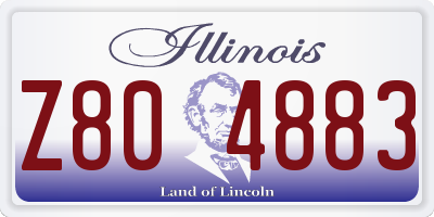 IL license plate Z804883