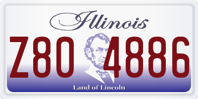 IL license plate Z804886