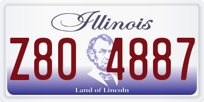 IL license plate Z804887