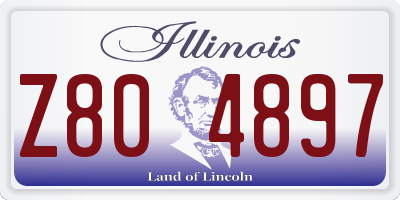 IL license plate Z804897