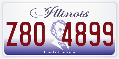 IL license plate Z804899