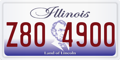 IL license plate Z804900