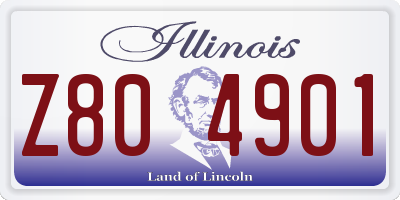 IL license plate Z804901