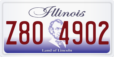 IL license plate Z804902