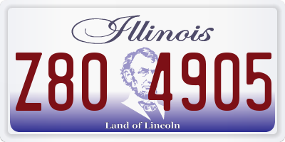 IL license plate Z804905