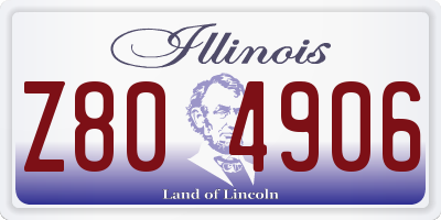 IL license plate Z804906