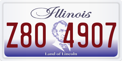 IL license plate Z804907