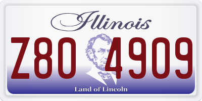 IL license plate Z804909