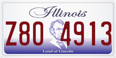 IL license plate Z804913