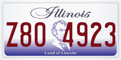 IL license plate Z804923