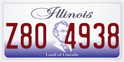 IL license plate Z804938
