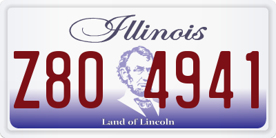 IL license plate Z804941