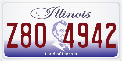 IL license plate Z804942