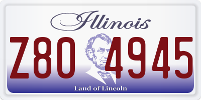 IL license plate Z804945