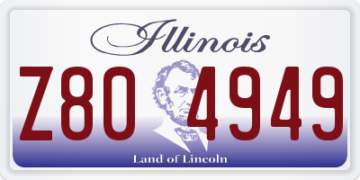 IL license plate Z804949