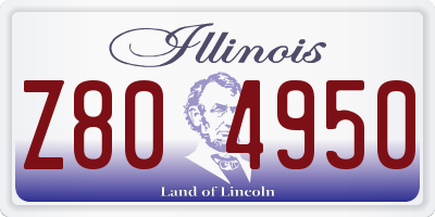 IL license plate Z804950