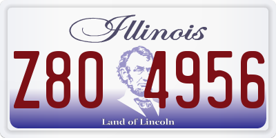 IL license plate Z804956