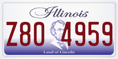 IL license plate Z804959