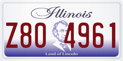 IL license plate Z804961