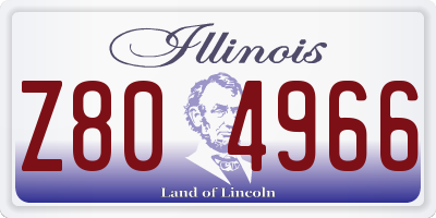IL license plate Z804966