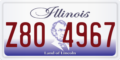 IL license plate Z804967