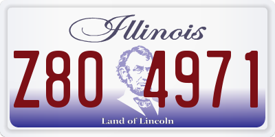 IL license plate Z804971