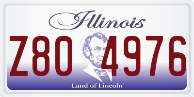 IL license plate Z804976