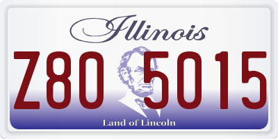 IL license plate Z805015