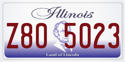 IL license plate Z805023