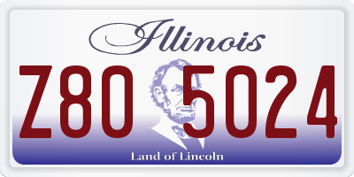 IL license plate Z805024