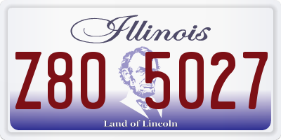 IL license plate Z805027