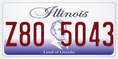 IL license plate Z805043