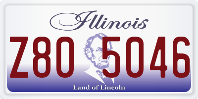 IL license plate Z805046