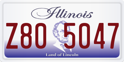 IL license plate Z805047