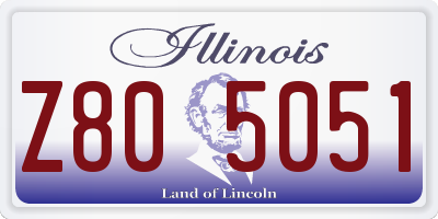 IL license plate Z805051