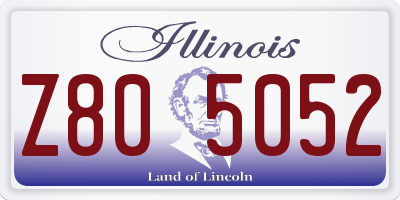 IL license plate Z805052