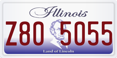 IL license plate Z805055