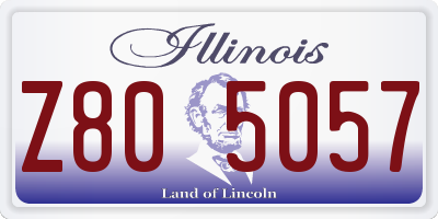IL license plate Z805057